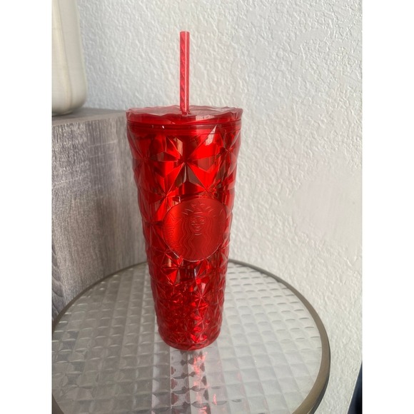 Starbucks Other - Starbucks 24oz Red Diamond Prism Tumbler